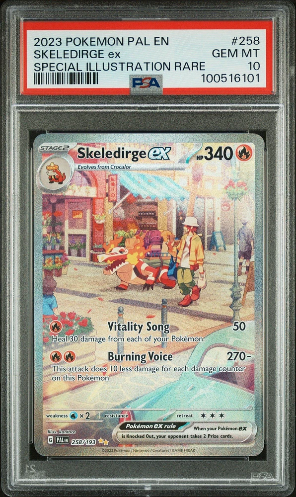 2023 Pokemon Pal En-paldea Evolved 258 Skeledirge Ex Special Illustration Rare PSA