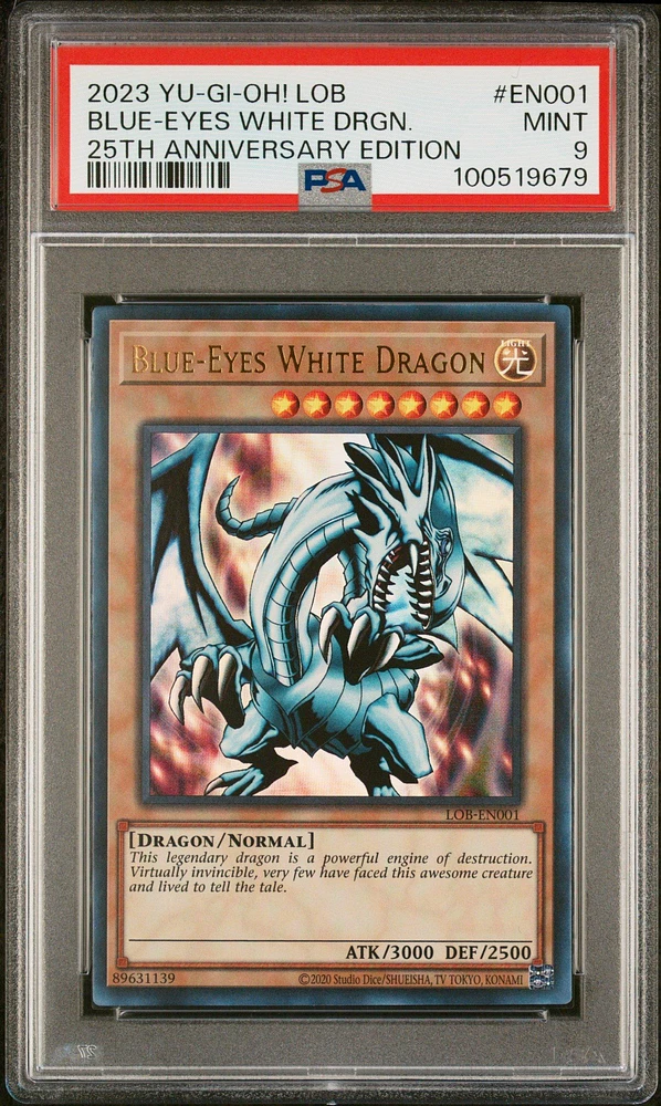 2023 Yu-gi-oh! Legend Of Blue Eyes White Dragon 25th Anniversary Edition En001 Blue-eyes White Dragon PSA