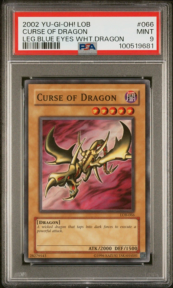 2002 Yu-gi-oh! Lob-legend Of Blue Eyes White Dragon 066 Curse Of Dragon PSA 9