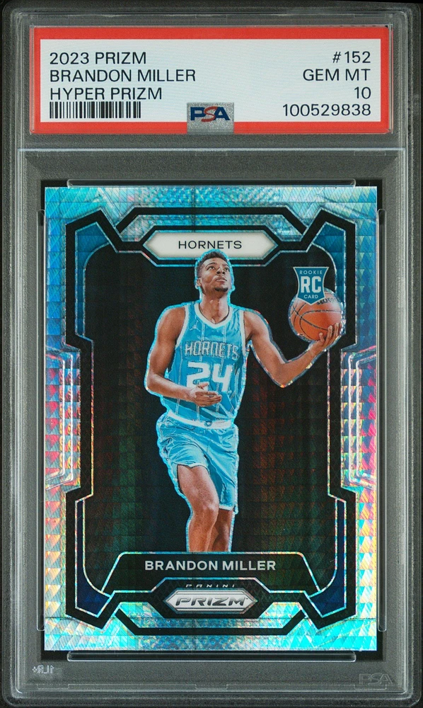 2023 Panini Prizm 152 Brandon Miller Hyper Prizm PSA 10