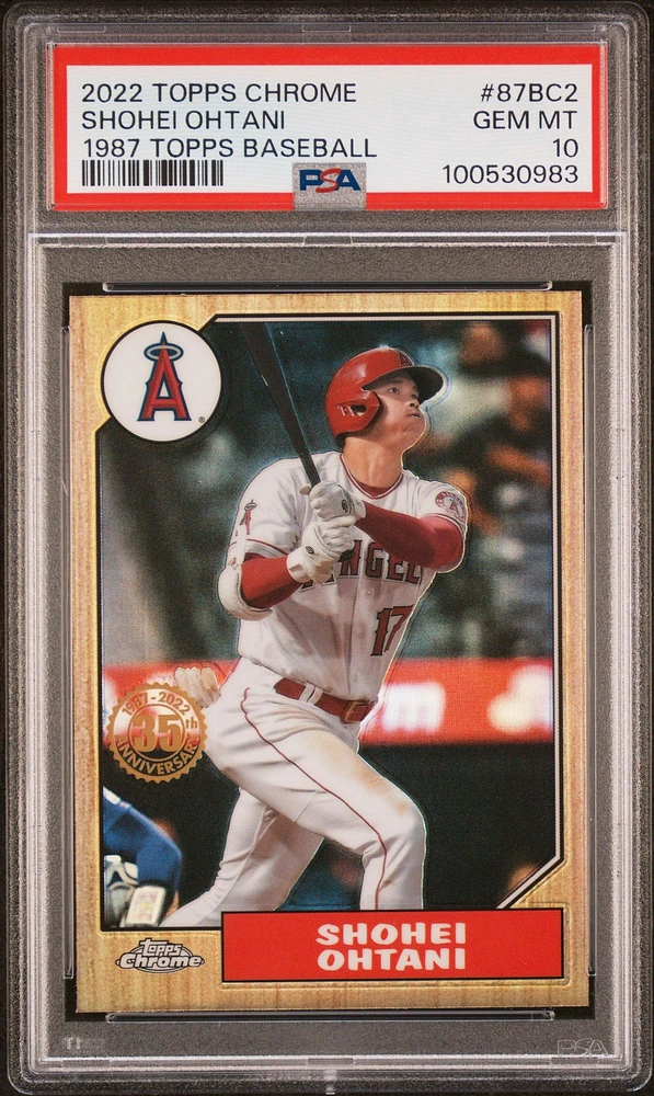 2022 Topps Chrome 1987 Topps Baseball 87bc2 Shohei Ohtani PSA 10