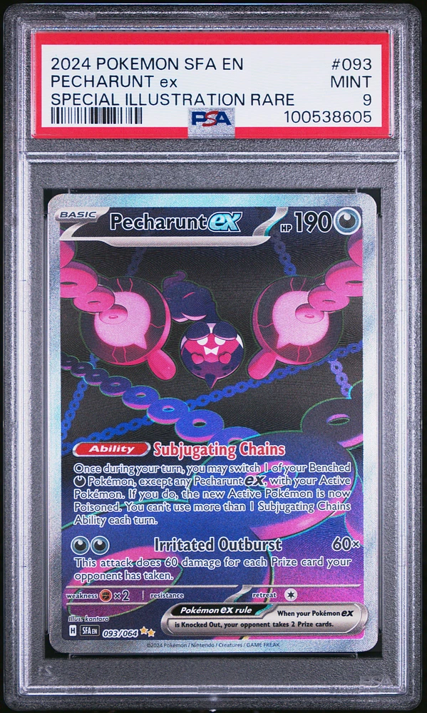 2024 Pokemon Sfa En-shrouded Fable 093 Pecharunt Ex Special Illustration Rare PSA