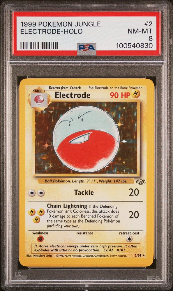 1999 Pokemon Jungle 2 Electrode-holo PSA