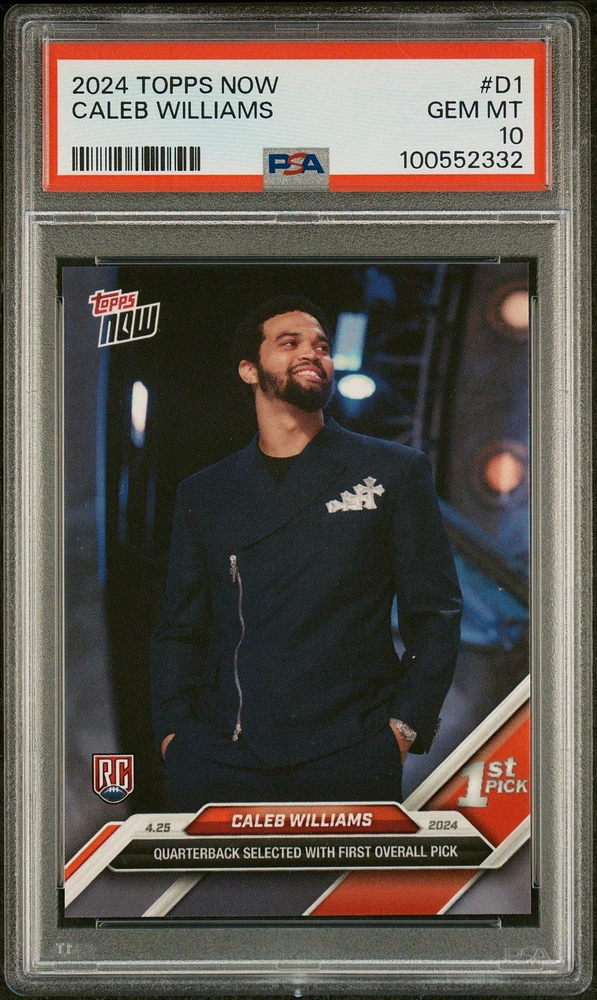 2024 Topps Now D1 Caleb Williams PSA 10