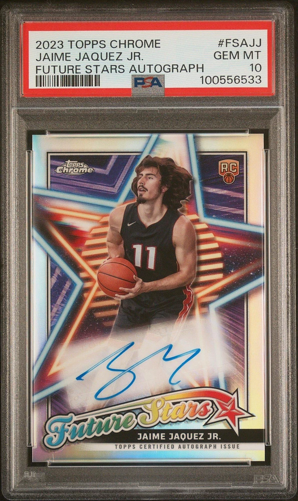 2023 Topps Chrome Future Stars Autographs Fsajj Jaime Jaquez Jr. PSA 10