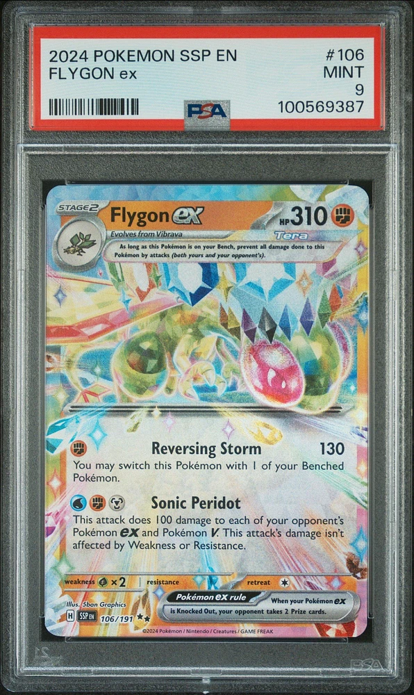 2024 Pokemon Ssp En-surging Sparks 106 Flygon Ex PSA