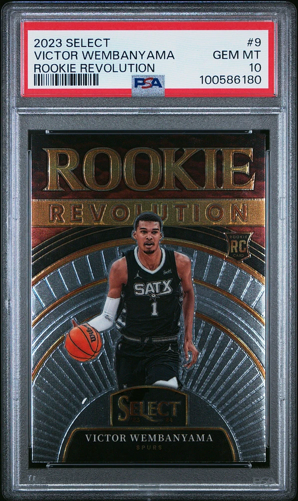 2023 Panini Select Rookie Revolution 9 Victor Wembanyama PSA 10