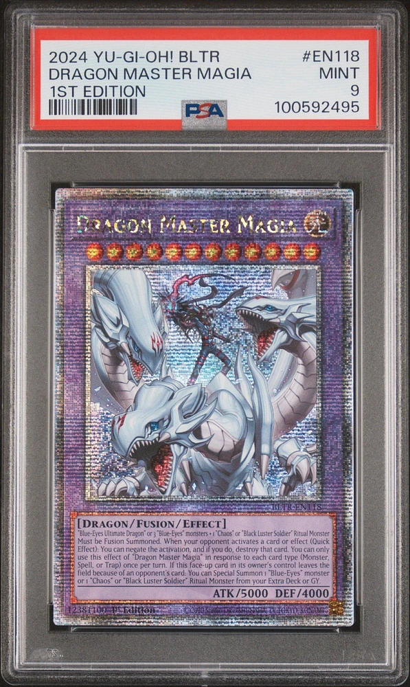 2024 Yu-gi-oh! Bltr-battles Of Legend: Terminal Revenge En118 Dragon Master Magia 1st Edition PSA 9