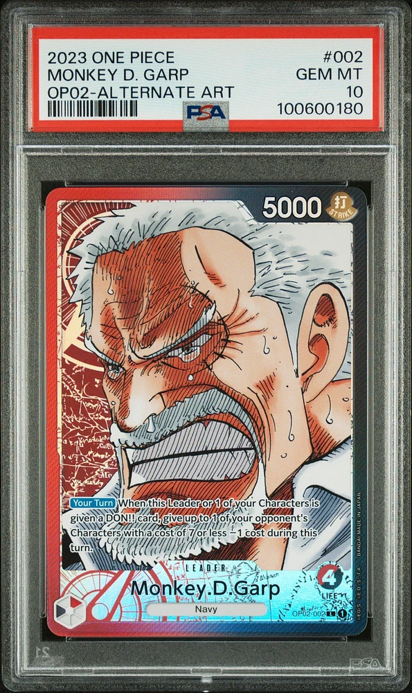 2023 One Piece Paramount War 002 Monkey D. Garp Alternate Art PSA 10