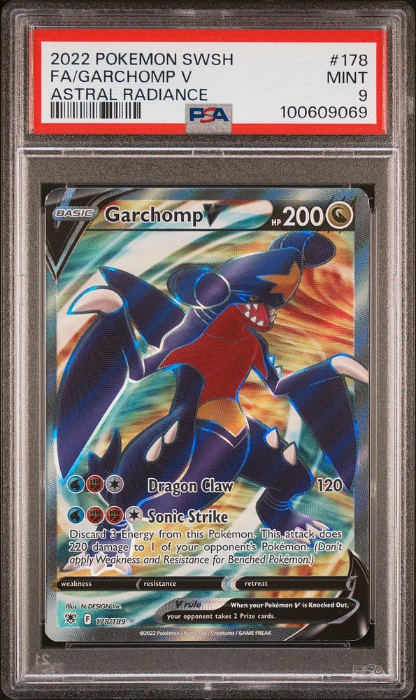 2022 Pokemon Sword & Shield Astral Radiance 178 Full Art/garchomp V PSA