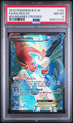 2012 Pokemon Black & White Boundaries Crossed 142 Full Art/keldeo Ex PSA