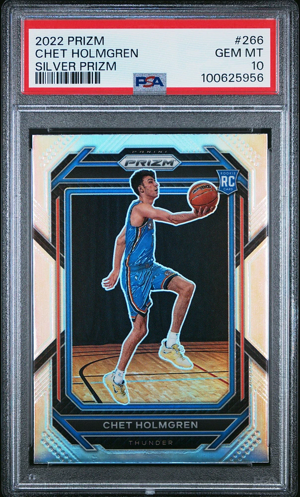2022 Panini Prizm 266 Chet Holmgren Silver Prizm PSA