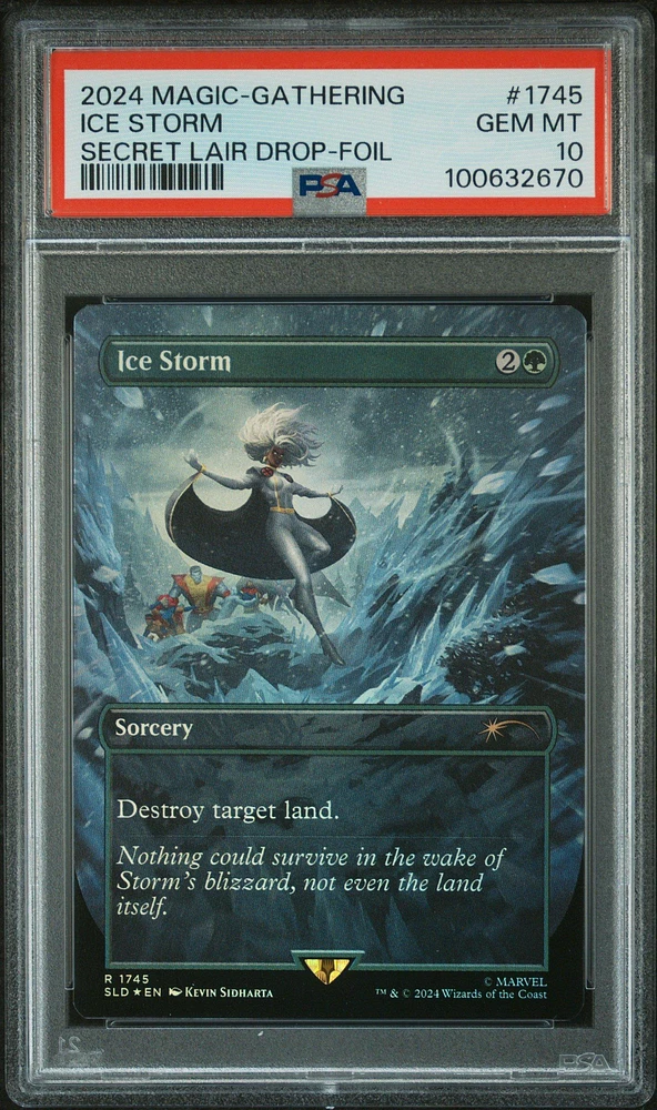 2024 Magic The Gathering Secret Lair Drop 1745 Ice Storm Foil PSA 10