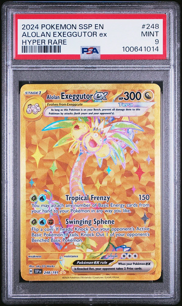 2024 Pokemon Ssp En-surging Sparks 248 Alolan Exeggutor Ex Hyper Rare PSA