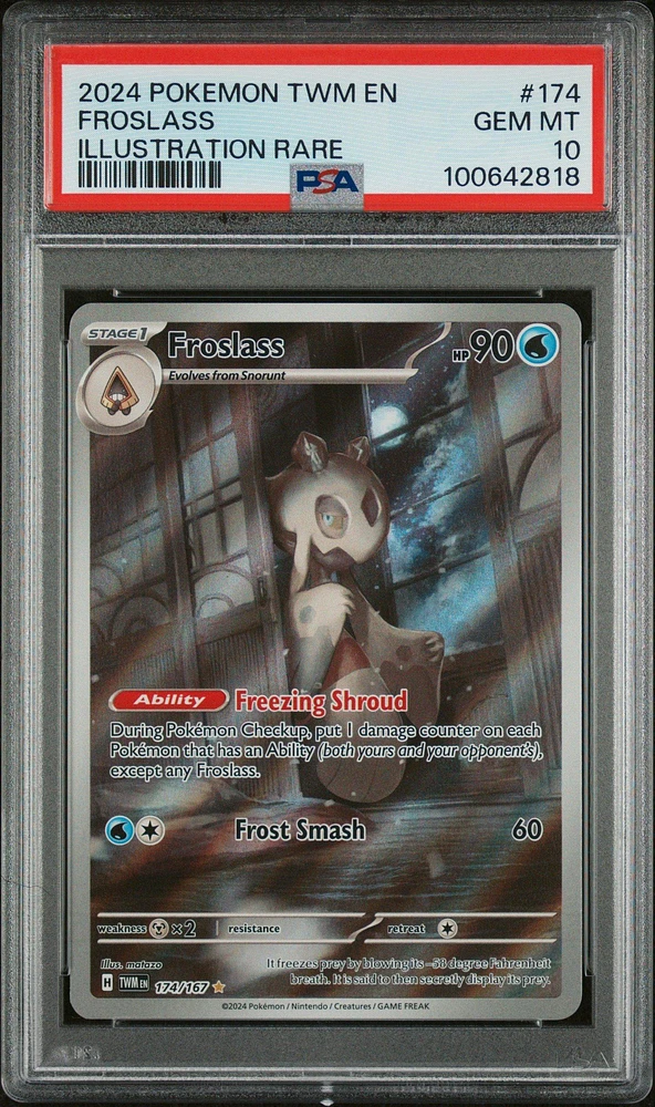 2024 Pokemon Twm En-twilight Masquerade 174 Froslass Illustration Rare PSA