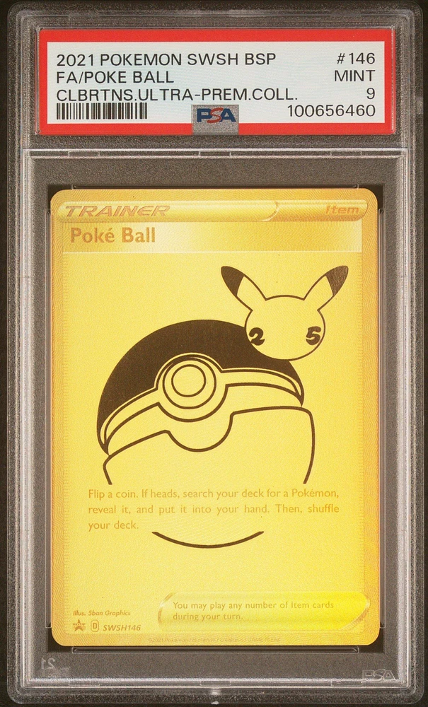 2021 Pokemon Swsh Black Star Promo 146 Full Art/poke Ball Celebrations Ultra-premium Collection PSA