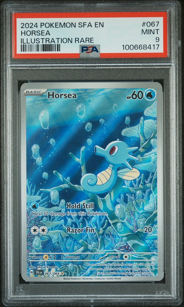 2024 Pokemon Sfa En-shrouded Fable 067 Horsea Illustration Rare PSA