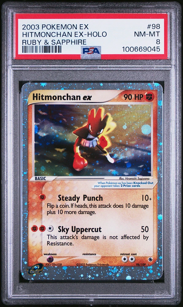 2003 Pokemon Ex Ruby & Sapphire 98 Hitmonchan Ex-holo PSA