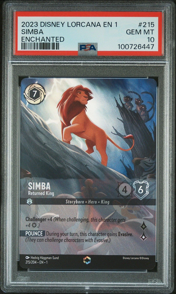 2023 Disney Lorcana En 1-the First Chapter 215 Simba