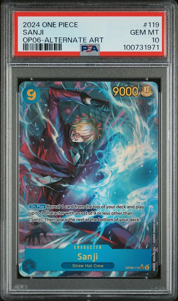 2024 One Piece Wings Of The Captain 119 Sanji Alternate Art PSA 10