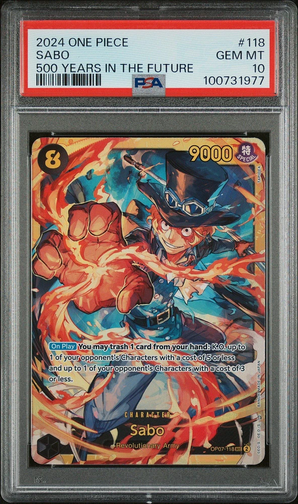 2024 One Piece Op07-500 Years In The Future 118 Sabo PSA 10