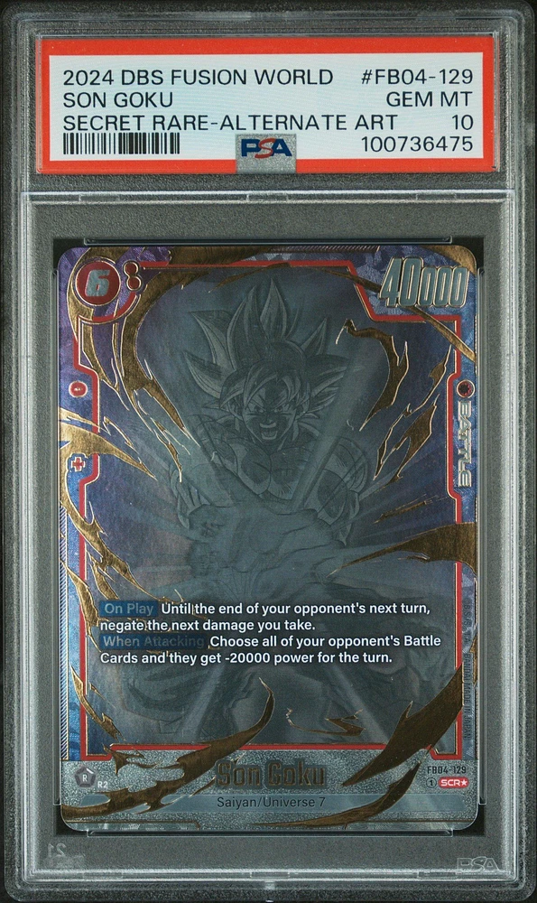 2024 Dragon Ball Super Card Game Fusion World Ultra Limit Fb04-129 Son Goku Secret Rare-alternate Art PSA 10