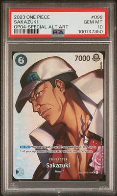 2023 One Piece Kingdoms Of Intrigue 099 Sakazuki Special Alternate Art PSA 10