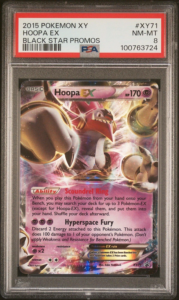 2015 Pokemon Xy Black Star Promos Xy71 Hoopa Ex PSA 8