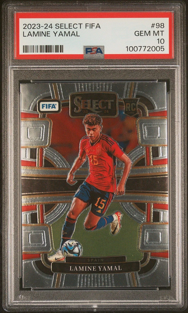 2023-24 Panini Select Fifa 98 Lamine Yamal PSA 10