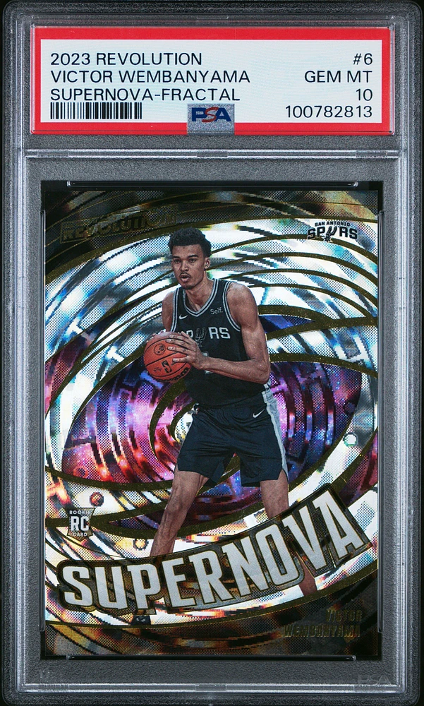 2023 Panini Revolution Supernova 6 Victor Wembanyama Fractal PSA 10