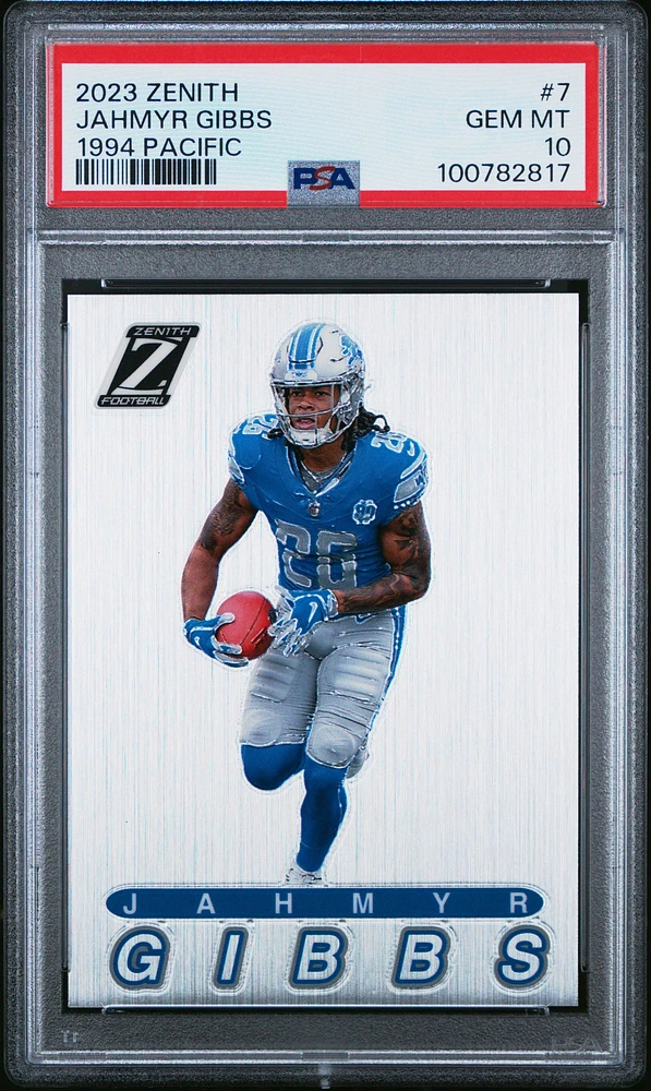 2023 Panini Zenith 1994 Pacific 7 Jahmyr Gibbs PSA 10
