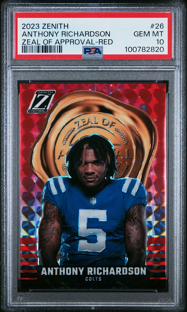 2023 Panini Zenith Zeal Of Approval 26 Anthony Richardson PSA