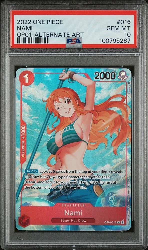 2022 One Piece Romance Dawn 016 Nami Alternate Art PSA 10