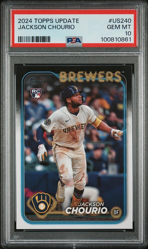 2024 Topps Update Us240 Jackson Chourio PSA 10