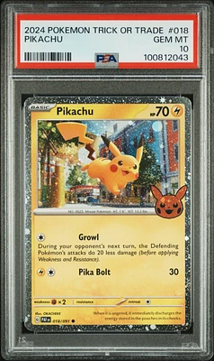 2024 Pokemon Trick Or Trade 018 Pikachu PSA