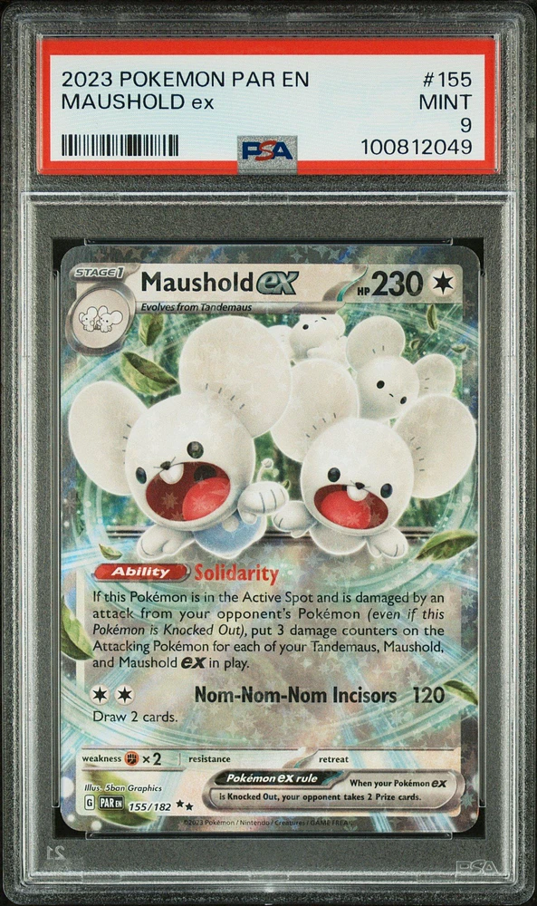 2023 Pokemon Par En-paradox Rift 155 Maushold Ex PSA