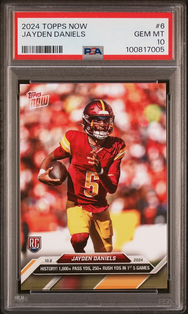 2024 Topps Now 6 Jayden Daniels PSA 10