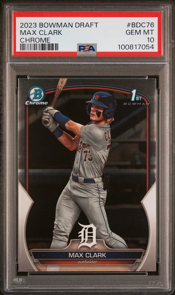 2023 Bowman Draft Bdc76 Max Clark Chrome PSA 10
