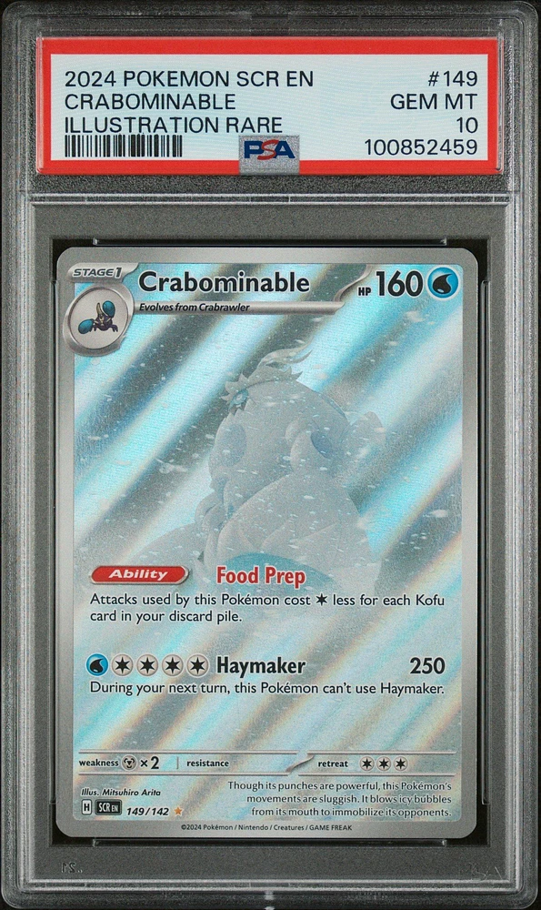 2024 Pokemon Scr En-stellar Crown 149 Crabominable Illustration Rare PSA