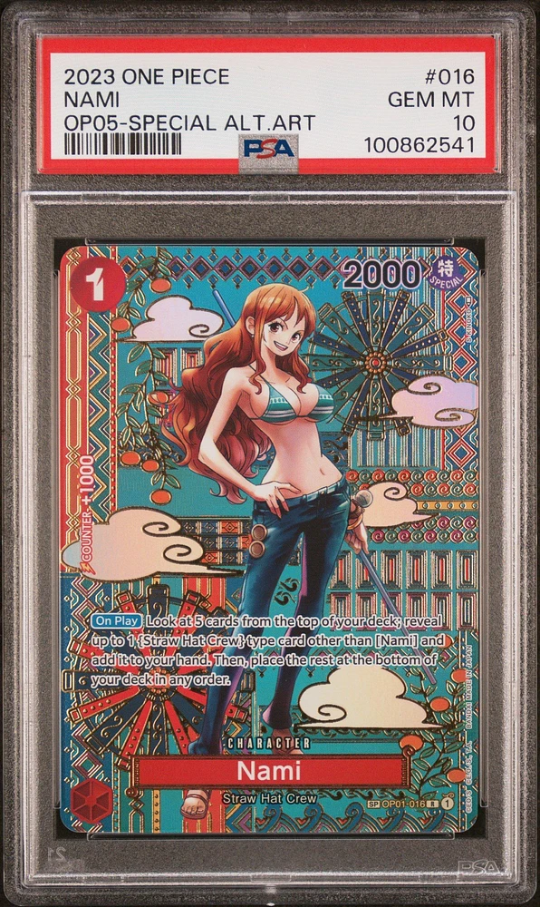2023 One Piece Awakening Of The New Era 016 Nami Special Alternate Art PSA 10
