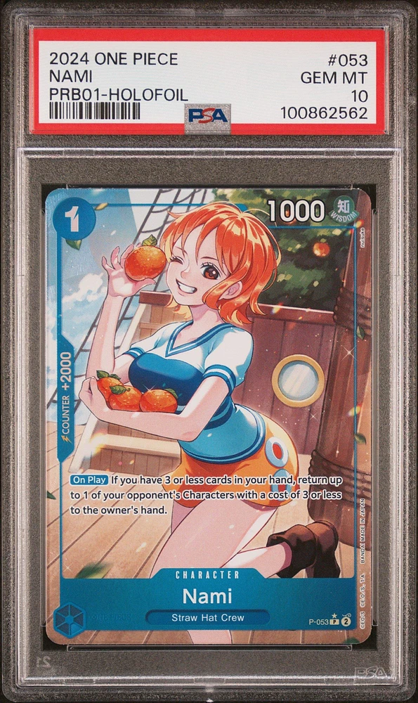 2024 One Piece Prb01-premium Booster -one Piece Card The Best- 053 Nami Holofoil PSA 10