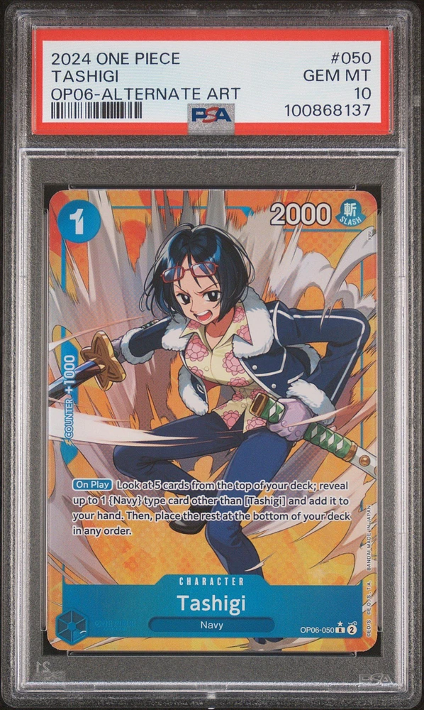 2024 One Piece Wings Of The Captain 050 Tashigi Alternate Art PSA 10