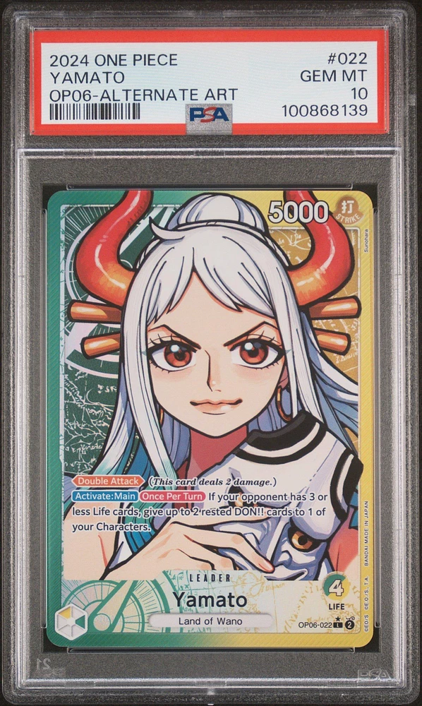 2024 One Piece Wings Of The Captain 022 Yamato Alternate Art PSA 10