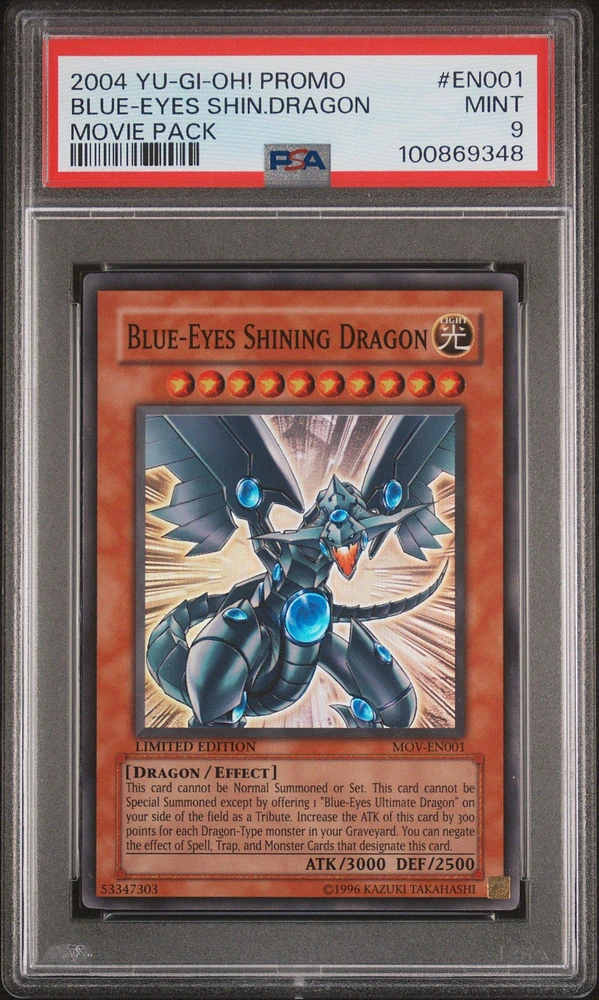 2004 Yu-gi-oh! Promo En001 Blue-eyes Shining Dragon Movie Pack PSA