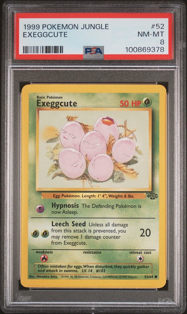 1999 Pokemon Jungle 52 Exeggcute PSA