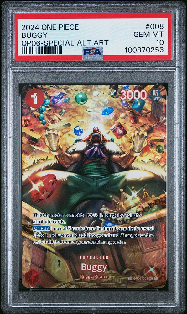 2024 One Piece Wings Of The Captain 008 Buggy Special Alternate Art PSA