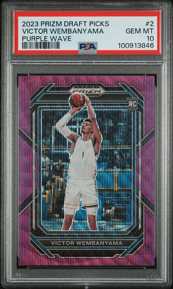 2023 Panini Prizm Draft Picks 2 Victor Wembanyama Wave PSA