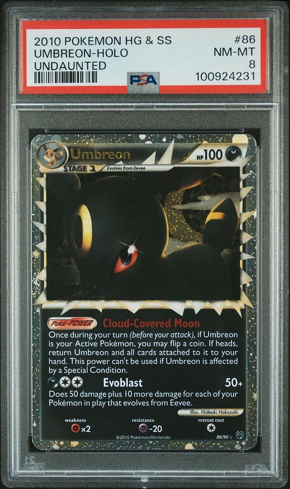 2010 Pokemon Heartgold & Soulsilver Undaunted Umbreon-holo PSA