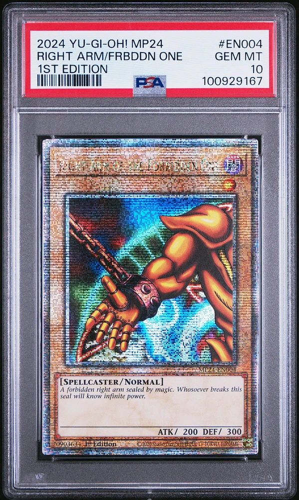 2024 Yu-gi-oh! Mp24-25th Anniversary Tin: Dueling Mirrors En004 Right Arm Of The Forbidden One 1st Edition PSA