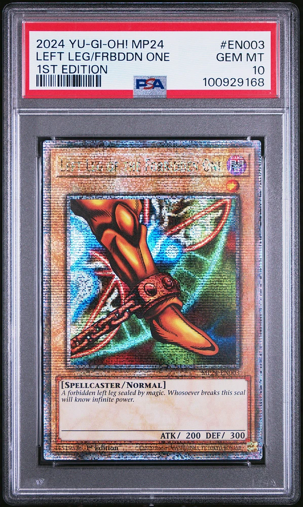 2024 Yu-gi-oh! Mp24-25th Anniversary Tin: Dueling Mirrors En003 Left Leg Of The Forbidden One 1st Edition PSA